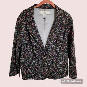 American Rag Floral Blazer With 3/4 Sleeves Sz Large